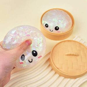 Sparkling Extras - Sparkle White  DUMPLINGS Squishy Stress Relief Toy