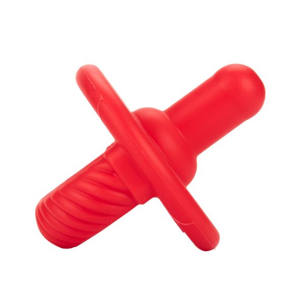 itzy ritzy sweetie soother™ pacifier sets (2 pack): aquamarine + peach bows Red rubber chew toy for dogs