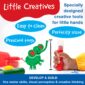 Creative tools for kids, easy to clean and tough.
