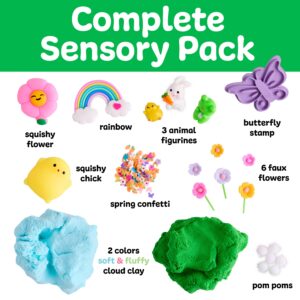 Complete sensory pack with toys and colorful items.