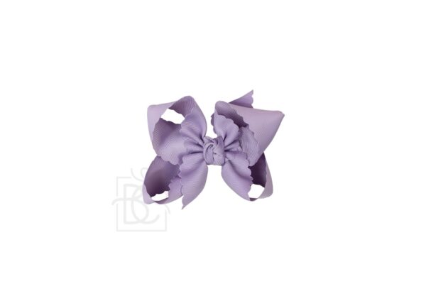 beyond creations 4.5 inch scalloped edge bow on alligator clip