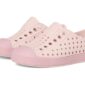 Pink perforated slip-on shoes