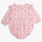 Pink pumpkin-patterned baby romper