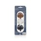 Suction hooks in three colors, packaged on card.