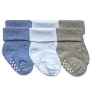 Jefferies Socks - Non-Skid Turn Cuff Socks 3 Pair Pack - Boys