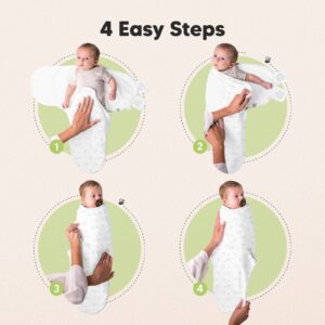 How to swaddle a baby in four steps.