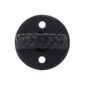 Black pacifier with braided handle design