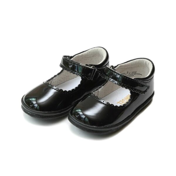 product Black baby shoes with ankle straps