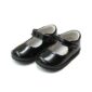 Black baby shoes with ankle straps