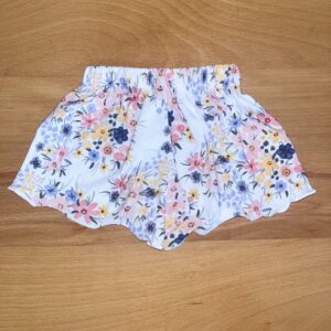 Yoga Baby - Hydrangea Floral Lettuce Edge Shorts