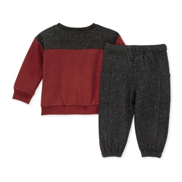 Toddler's red and black sweater set