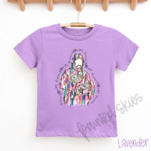 Painted Skies - Painted Brushstroke Jesus He Is Risen Easter Toddler Tee