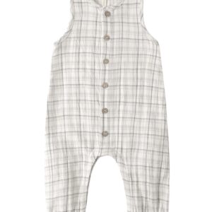Quincy Mae - Woven Jumper Blue Plaid