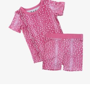 Pink speckled children's pajama set
