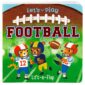 Children's book cover with animals playing football.