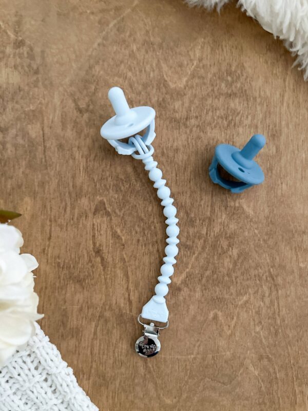 itzy ritzy sweetie soother™ pacifier sets (2 pack): agave + succulent cables Baby pacifier clip with teether and holder