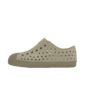 Beige perforated slip-on sneaker side view