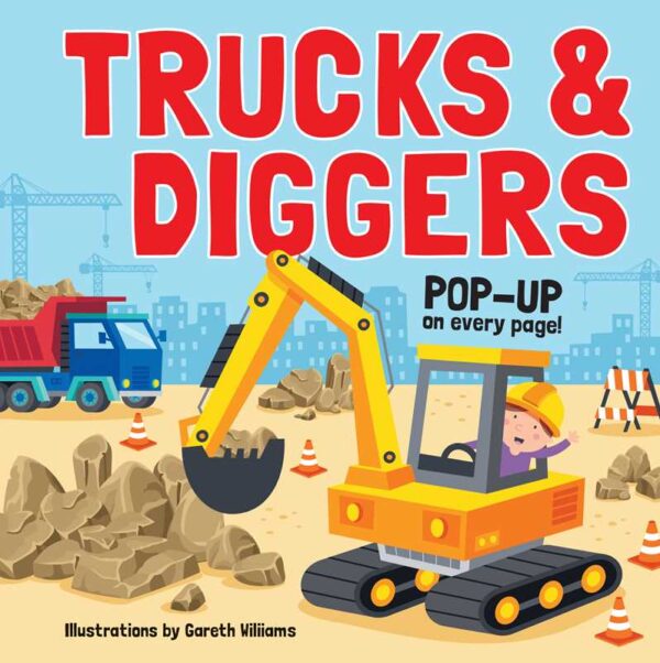 simon & schuster trucks & diggers: pop up book by simon & schuster trucks & diggers: pop up book by