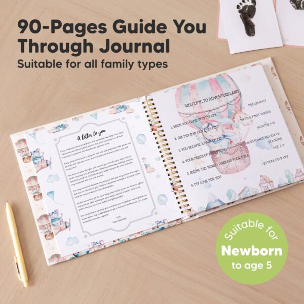 90-page family journal for newborn to age 5.