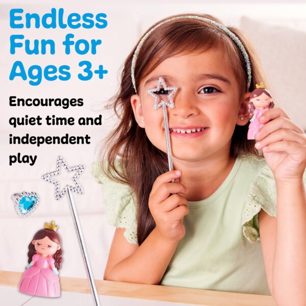 faber castell / creativity for kids sensory pack princess on the go play set for kids Girl playing with princess toy and wand.