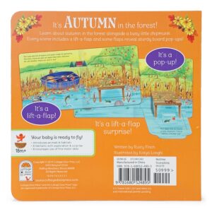 Autumn forest book cover with lift-a-flap feature.