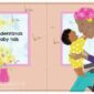 Grandma and baby communicate heart to heart.