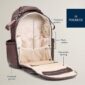 Backpack with 19 pockets, internal and external compartments.