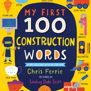 Cover of children's construction words book.