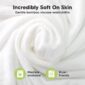 Soft bamboo washcloth, machine washable, dryer-friendly.