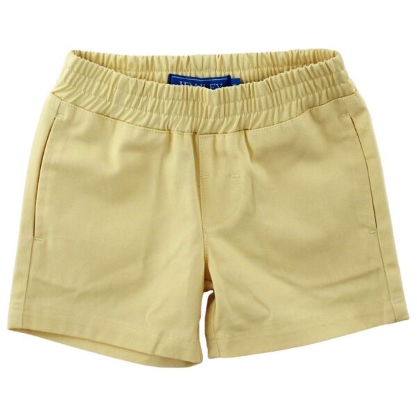 Beige elastic waistband toddler shorts