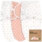 Set of three floral baby swaddle wraps.