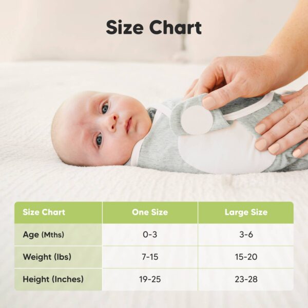 keababies 3pk soothe zippy baby swaddles 0 3 months,newborn sleep sack Baby size chart: age, weight, height.
