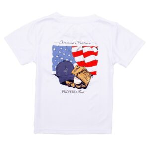 Properly Tied - Boys Short Sleeve Performance Tee - America's Past Time