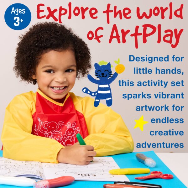 faber castell / creativity for kids little creatives artplay activity set Child enjoying art activities with coloring set.