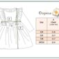 Child dress size chart and measurement guide.