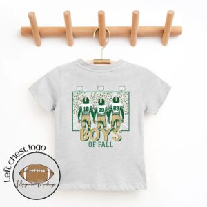 Kids football t-shirt with players graphic design.
