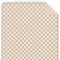 Beige checkered digitized rug design rendering.