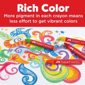 Colorful drawing with Faber-Castell crayons.