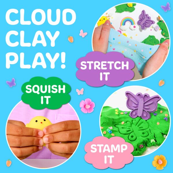faber castell / creativity for kids sensory pack garden friends play kit for kids Cloud clay play: stretch, squish, stamp activities.