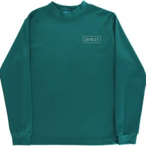 Green long-sleeve shirt with J.Bailey logo