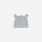 Gray knit baby hat with bear ears