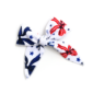 Patriotic bow with stars and stripes pattern