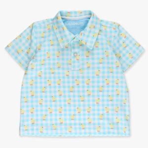 RuggedButts - Chirping Chicks Gingham Knit Short Sleeve Polo