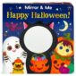 Children's Halloween book with mirror and illustrations.