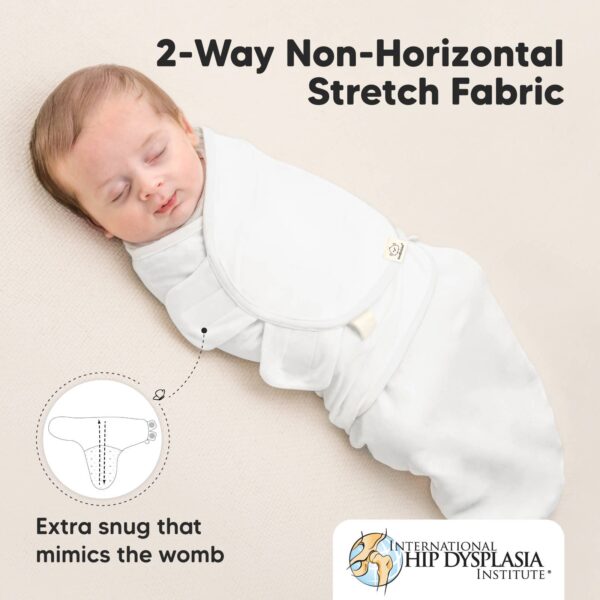 keababies 3pk soothe baby swaddles 0 3 months, sleep sack for newborns Baby swaddled in soft, stretchy fabric blanket.