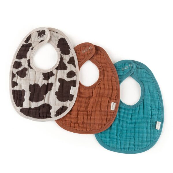 itzy ritzy *new* itzy bibs™: check yes! Three baby bibs: animal print, brown, turquoise.