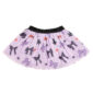 Purple skirt with bow and star patterns.
