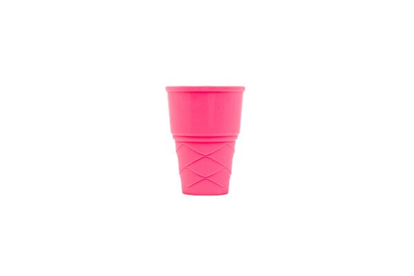 toysmith toysmith 6 piece set ice cream sand bucket set Pink ice cream cone on white background.