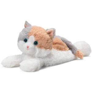 Fluffy calico cat plush toy