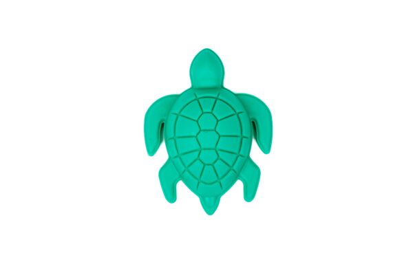 toysmith toysmith 6 piece set ship sand bucket set Green silicone turtle-shaped teether for babies